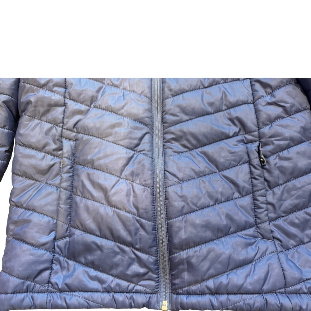 Columbia Boys Blue Omni-Heat Hooded Puffer Jacket Quilted Coat Size L 14/16 - Picture 5 of 12